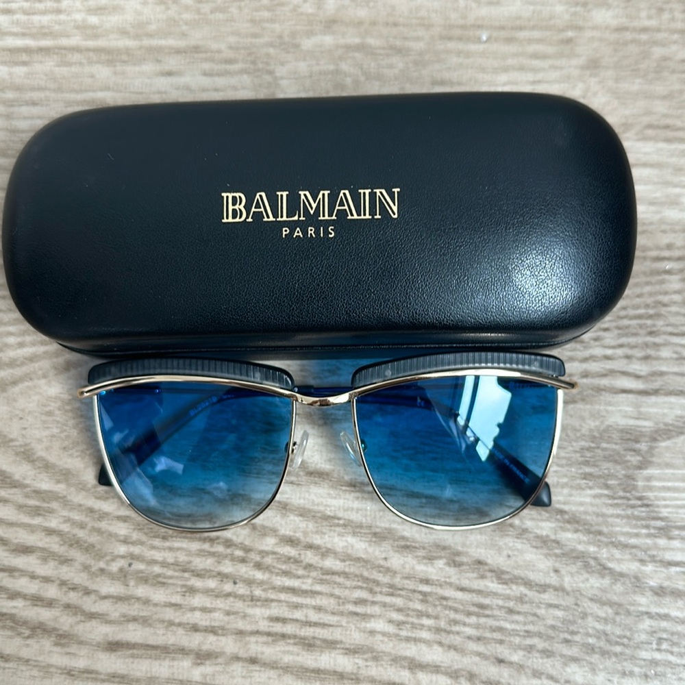 Balmain paris-56 mm upper brow bar sunglasses-Authentic